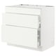 White SEKTION kitchen cabinet with smooth drawers.