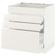SEKTION white kitchen cabinet with three drawers, modern design.