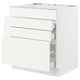 SEKTION white kitchen cabinet with smooth drawers, modern design.