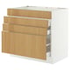 SEKTION / MAXIMERA Base cab f hob/4 fronts/3 drawers