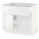 SEKTION kitchen unit, white gloss, modern design, open structure.