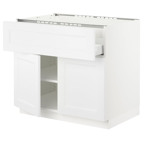 SEKTION white kitchen unit, modern/traditional design, sturdy frame, smooth drawer.