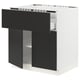 Modern black and white kitchen cabinet, rectangular, with minimalist design, 25-year guarantee.