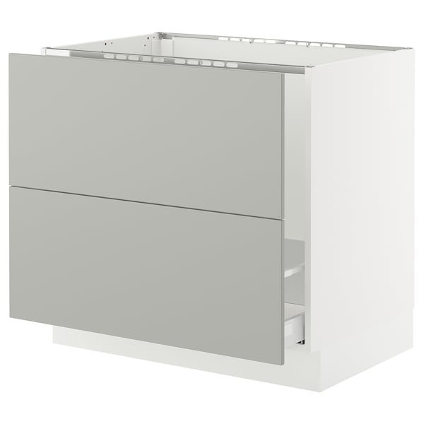 SEKTION light grey cabinet, sleek & modern design, sturdy frame, smooth drawer.