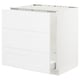 White SEKTION kitchen cabinet with white axstad fronts, featuring a modern, rectangular design with smooth, clean lines.