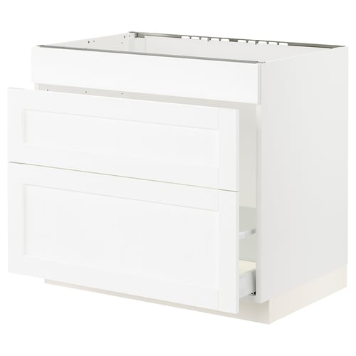 SEKTION white kitchen cabinet, modern design with smooth surfaces and subtle grain.