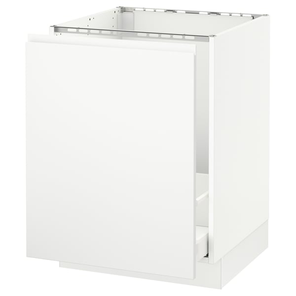 White SEKTION kitchen cabinet with modern, minimalist design and integrated handles