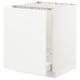 SEKTION white kitchen cabinet, sleek modern design with metal rail.