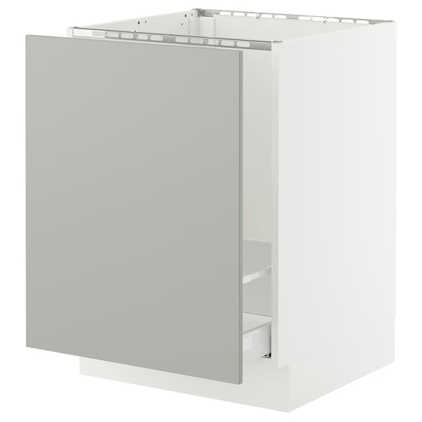 SEKTION kitchen cabinet in light grey, rectangular, simple design with smooth, modern finish.