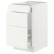 Ikea SEKTION white kitchen cabinet with drawers.