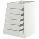 SEKTION / MAXIMERA Base cabinet 6 fronts/6 low drawers, white/Aspudden light grey, 46x61x76 cm