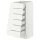 White SEKTION kitchen cabinet with six drawers, sleek modern design.