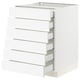 SEKTION kitchen unit - white, square, six drawers, modern design.