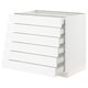 White SEKTION kitchen cabinet with five drawers, clean modern design.