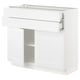 White SEKTION kitchen cabinet with smooth drawers and metal hinges.