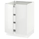 White SEKTION kitchen cabinet, glossy finish, rectangular shape, modern minimalist design.