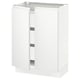 SEKTION white kitchen cabinet, modern minimalist design with integrated handles, 25-year guarantee.