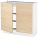 An ikea SEKTION kitchen cabinet with light ash wood askersund doors, featuring a sleek and modern design.