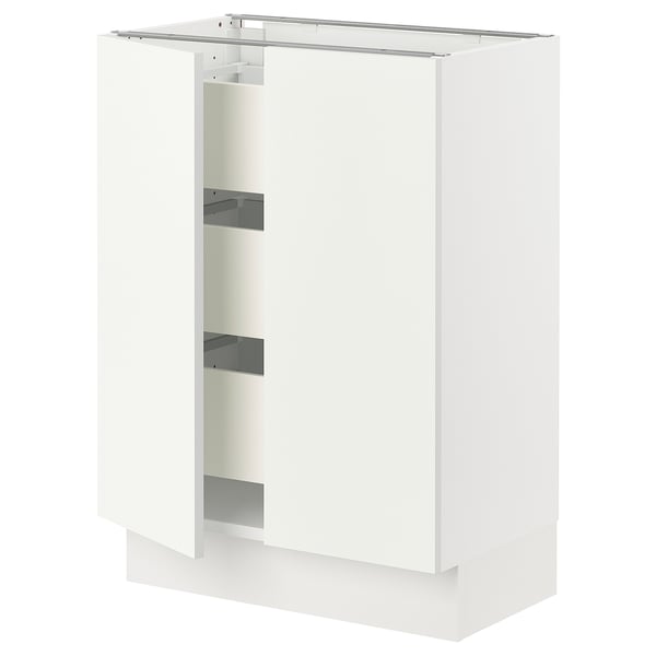 Ikea SEKTION white kitchen cabinet, modern design with smooth doors & metal handles.