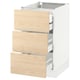 SEKTION kitchen unit in white with light wood drawers, modern design, three large drawers.