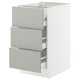 SEKTION modern kitchen cabinet, white, three drawers.