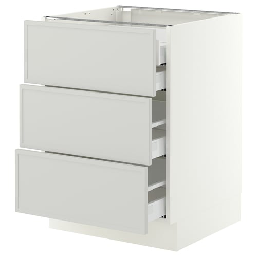 SEKTION / MAXIMERA Base cabinet w 3 fronts/4 drawers