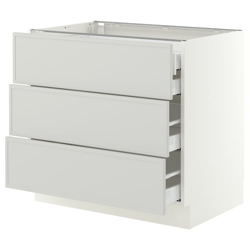 SEKTION / MAXIMERA Base cabinet w 3 fronts/4 drawers