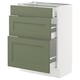 SEKTION kitchen cabinet - grey-green pull-out drawers, modern classic design.