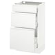 SEKTION kitchen drawer unit in white with minimalist modern design, 3 drawers.