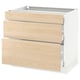 A light wood-colored SEKTION kitchen cabinet with two drawers. The cabinet has a rectangular shape and a sleek, modern design.