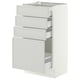 SEKTION / MAXIMERA Base cabinet with 4 drawers, white/Aspudden light grey, 46x37x76 cm