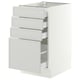 SEKTION / MAXIMERA Base cabinet with 4 drawers, white/Aspudden light grey, 46x61x76 cm