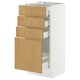 SEKTION cabinet with four wooden drawers, white and light wood, rectangular.