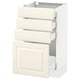 Ikea SEKTION kitchen cabinet with four off-white drawers and one door, modern design with beveled edges.