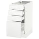 SEKTION white kitchen cabinet, modern minimalist, 4 drawers, high gloss.