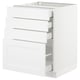 White ikea SEKTION kitchen cabinet with 4 drawers, modern design.