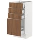 Modern IKEA SEKTION cabinet with 4 walnut drawers and smooth metal slides.