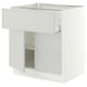 SEKTION / MAXIMERA Base cabinet with drawer/2 doors, white/Aspudden light grey, 76x61x76 cm