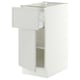SEKTION / MAXIMERA Base cabinet with drawer/door, white/Aspudden light grey, 38x61x76 cm