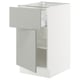 White SEKTION kitchen cabinet with grey drawer, modern design