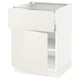 White SEKTION kitchen cabinet, modern design, adjustable shelves, sleek finish.