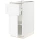 SEKTION white kitchen cabinet with drawers and shelves, sleek design.