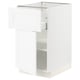 White kitchen cabinet, modern design, spacious interior, adjustable shelves, solid construction.