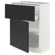SEKTION kitchen unit, white with black drawer, minimalist design.