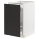 SEKTION kitchen cabinet in black with modern design, white interior, and sturdy build.