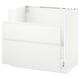 SEKTION kitchen unit in white, rectangular, modern design with drawer and shelves.