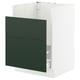 Ikea SEKTION base cabinet, green havstorp fronts, white frame.