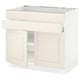 SEKTION cream cabinet, bevelled edges, off-white, wood, rectangular, sturdy.
