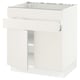 SEKTION white kitchen cabinet, square, smooth finish with adjustable shelves.