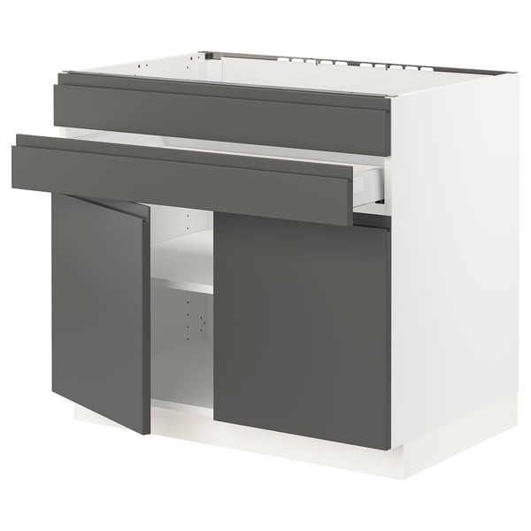Modern grey SEKTION kitchen with 25-yr guarantee.